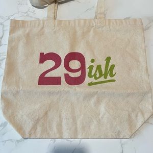 NEW! 29ish Forever Young Funny Birthday Canvas Tote Bag